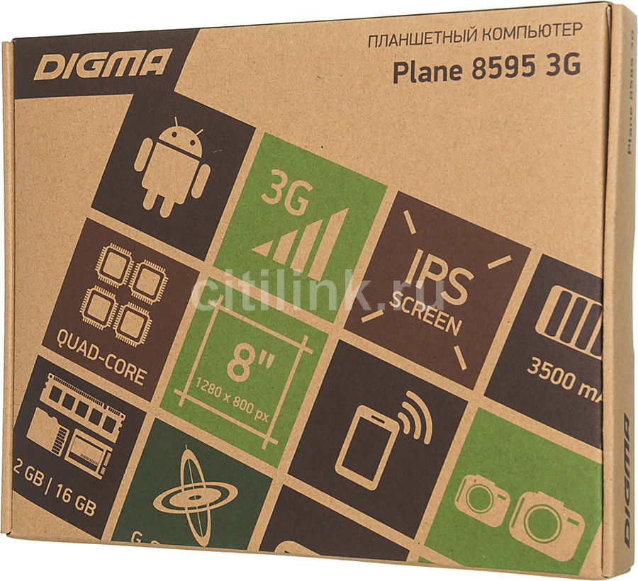 Купить Планшет DIGMA Plane 8595 3G, 2GB, 16GB черный в интернет